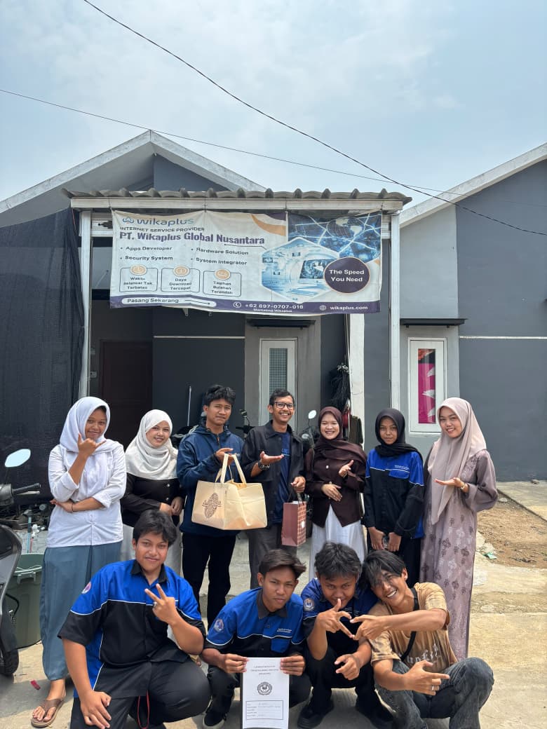 Siswa SMK Prisma Nusantara Tuntaskan PKL 1 Bulan di PT. Jaringan Internet Nusantara dan PT. Wikaplus Global Nusantara